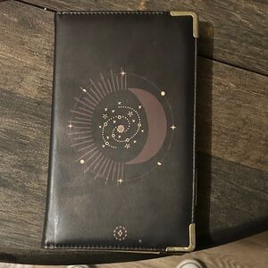 Brown Leather waitress book with Gold Accents